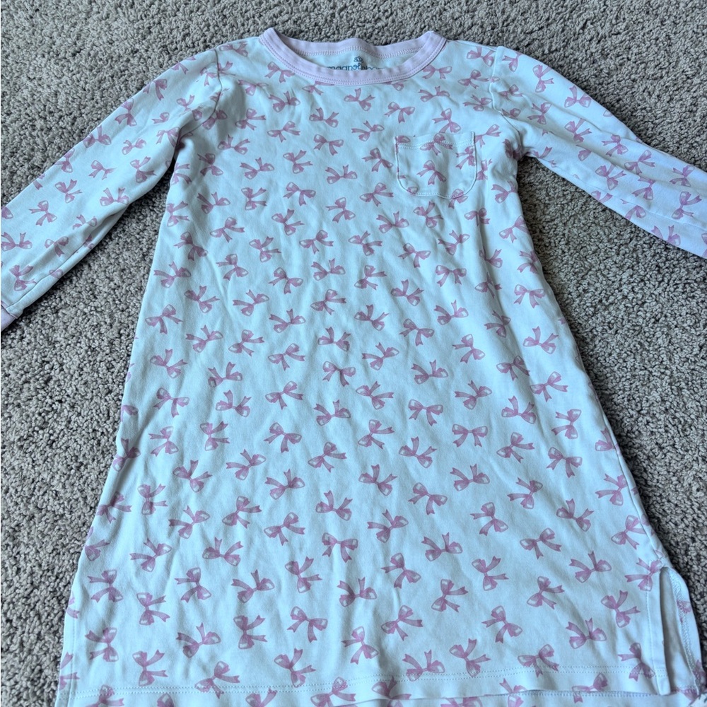Charming Pink Bow Kids Nightgown